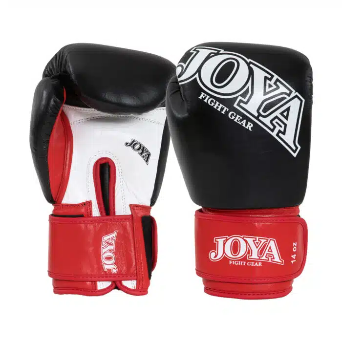 Joya Thai Leer Bokshandschoen Zwart/Rood