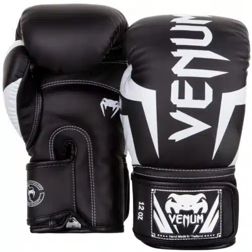 venum elite bokshandschoen zwart/wit