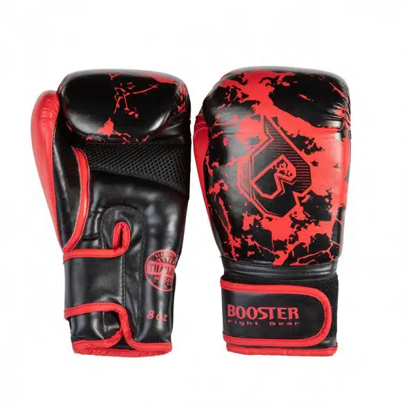 Booster bokshandschoen marble rood