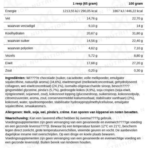 Proteine crunchy bar choco coco