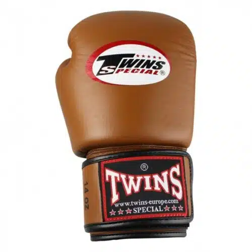 Twins bokshandschoen retro bruin