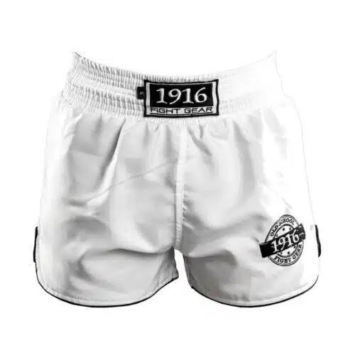 1916 kickboksbroek old school wit