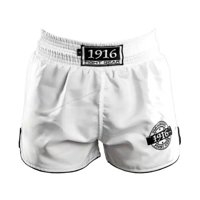 1916 kickboksbroek old school wit