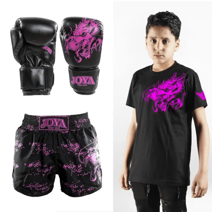 Joya kickboks set dragon roze goeie