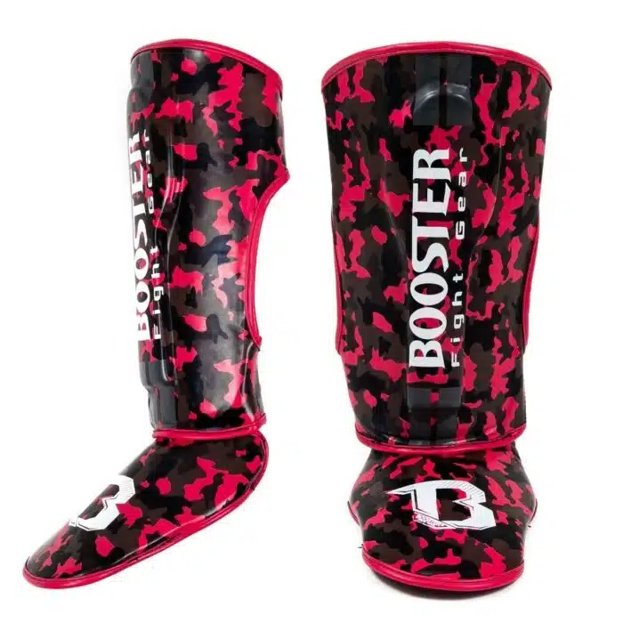 Booster scheenbeschermer camo roze
