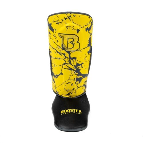 Booster scheenbeschermer marble geel