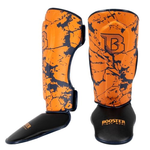 Booster scheenbeschermer marble oranje