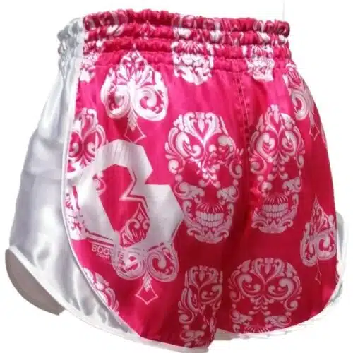 Booster kickboksbroek skull pink