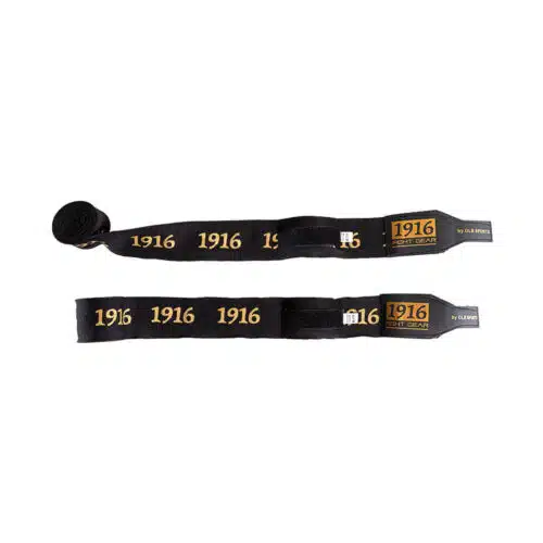 1916 Kickboks Set Slim Fit Leer Zwart/Goud