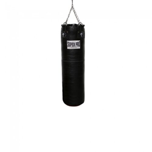 Super Pro Bokszak Leer Split Zwart Rood 120cm