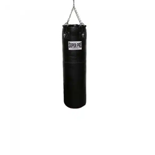 Super Pro Bokszak Leer Split Zwart Rood 120cm