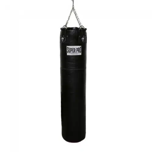 Super Pro Bokszak Leer Split Zwart Rood 150cm