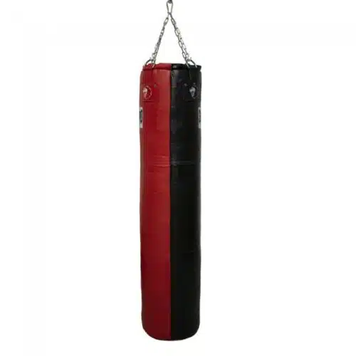 Super Pro Bokszak Leer Split Zwart Rood 150cm