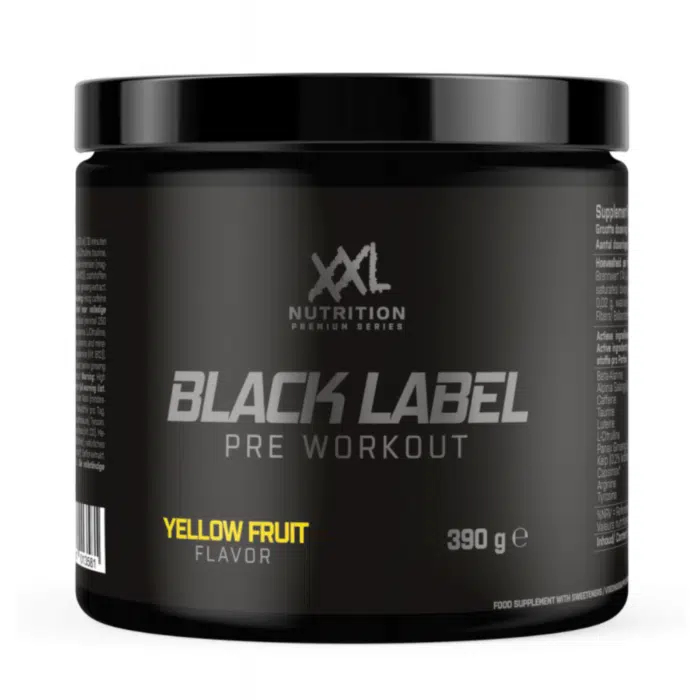 pre workout black label yellow fruit