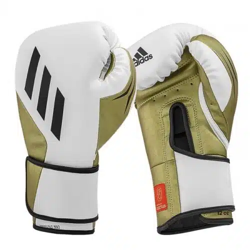 Adidas bokshandschoen speed tilt 350v wit/goud