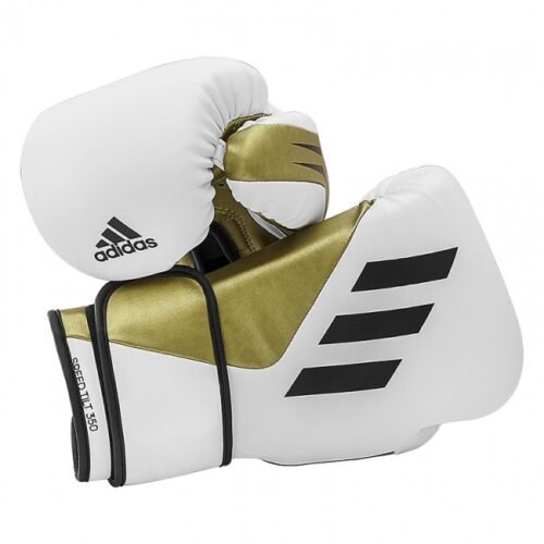 Adidas bokshandschoen speed tilt 350v wit/goud