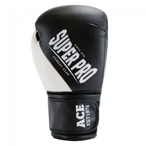 Super pro bokshandschoen ace zwart/wit