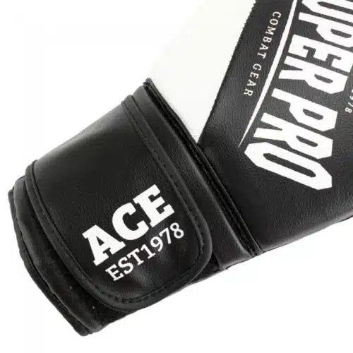 Super pro bokshandschoen ace zwart/wit