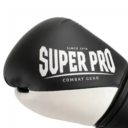 Super pro bokshandschoen ace zwart/wit