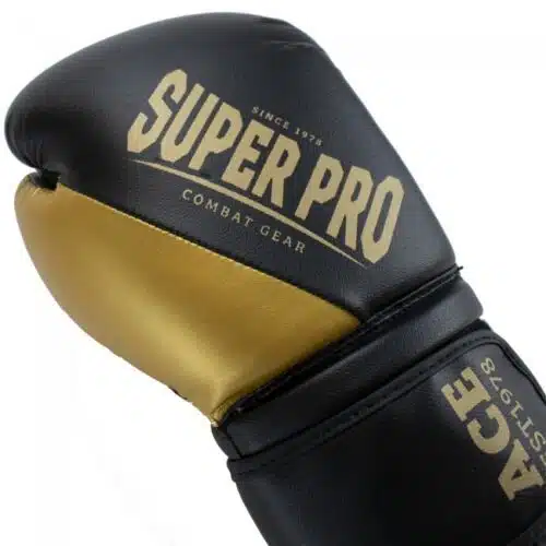 Super pro bokshandschoen ace zwart/goud