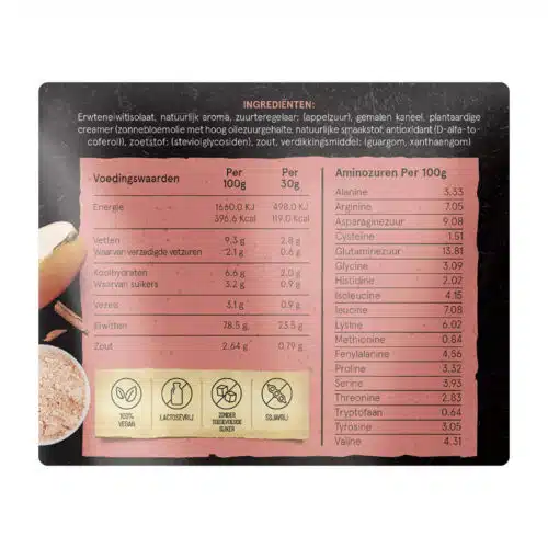 Plantpowder vegan eiwit appel kaneel