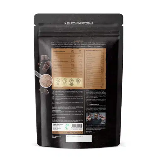 Plantpowders vegan eitwitshake chocolade