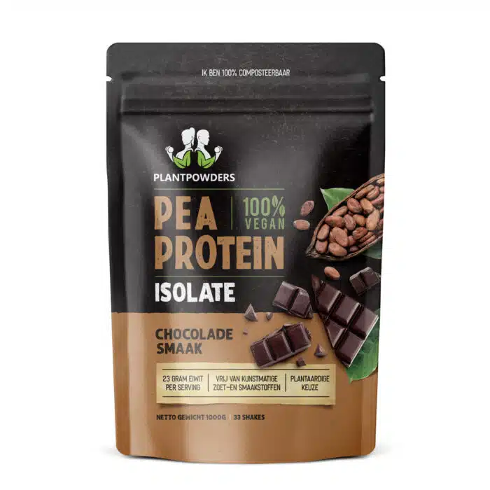 Plantpowders vegan eitwitshake chocolade