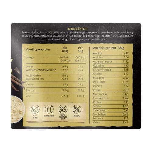 Plantpowders vegan eitwitshake vanille