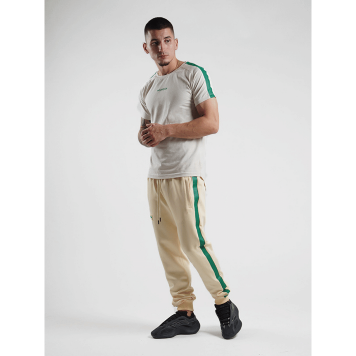 Mungra Refeltief T-shirt Creme-Green