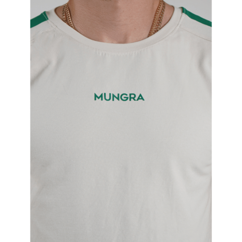 Mungra Refeltief T-shirt Creme-Green