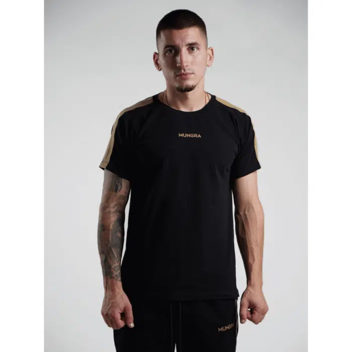 Mungra Refeltief T-shirt Zwart-Goud