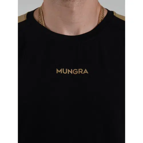 Mungra Refeltief T-shirt Zwart-Goud