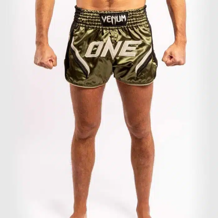 Venum kickboksbroek one fc impact khaki/black