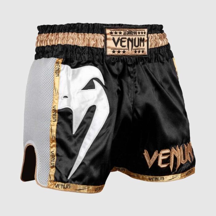 Venum kickboksbroek giant black/white/gold