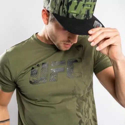 UFC VENUM AUTHENTIC FIGHT WEEK T-SHIRT MET KORTE MOUWEN VOOR HEREN - KAKI