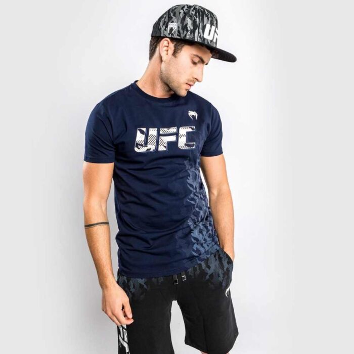 UFC VENUM AUTHENTIC FIGHT WEEK T-SHIRT MET KORTE MOUWEN VOOR HEREN - MARINEBLAUW