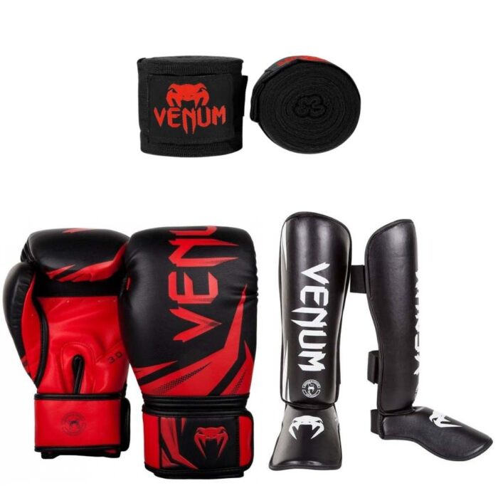 Venum kickboks set challenger RedBlackWhite