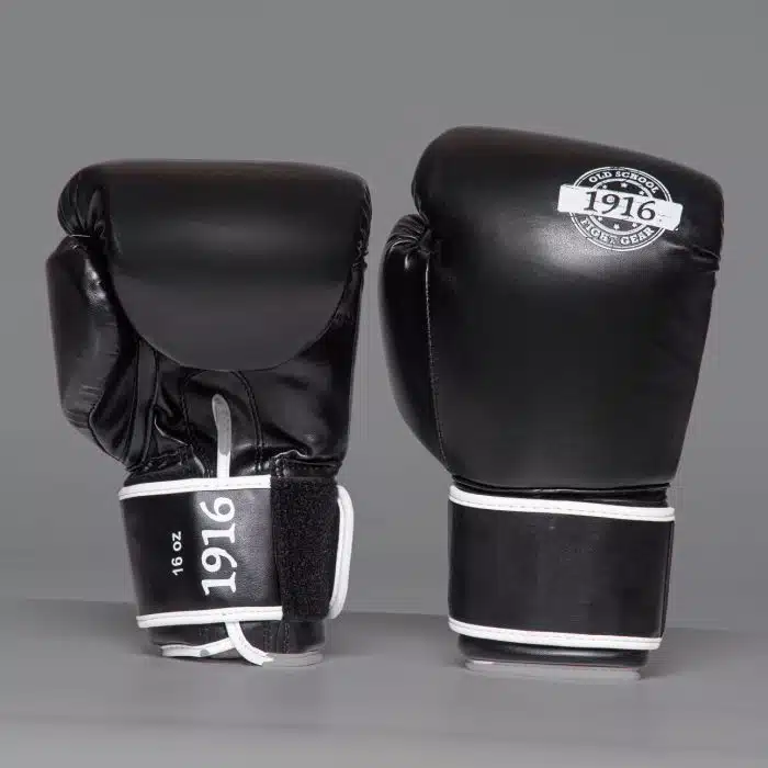 1916 Bokshandschoen Premium PU Zwart/Wit