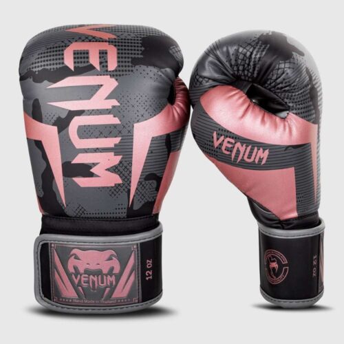 Venum bokshandschoen elite black/camo pink