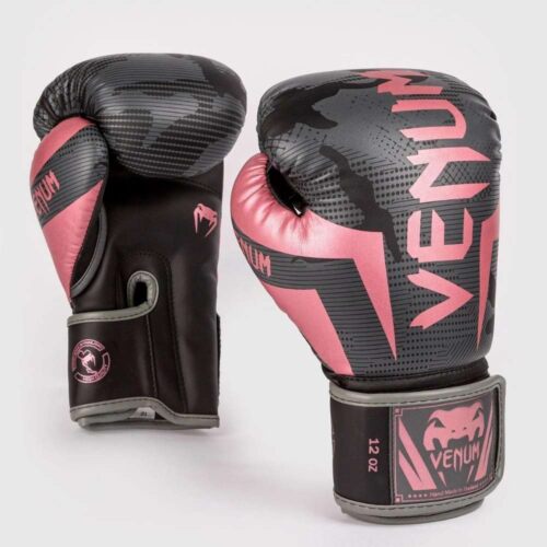 Venum bokshandschoen elite black/camo pink