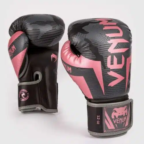 Venum bokshandschoen elite black/camo pink