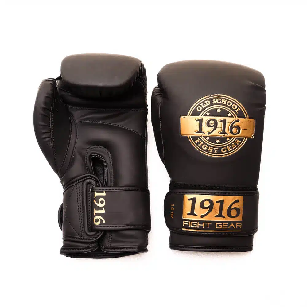1916 fight gear bokshandschoen legend pu zwart/goud