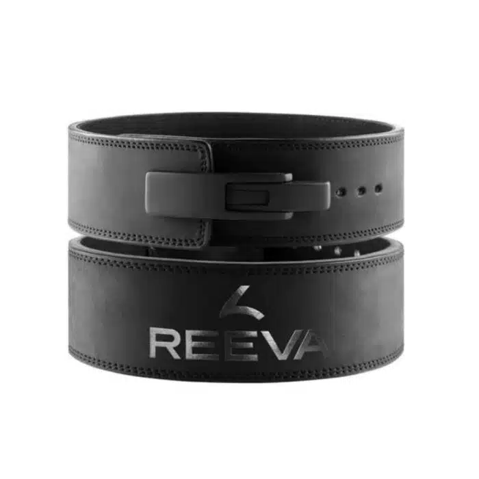 Reeva weightlifting belt zwart lederen