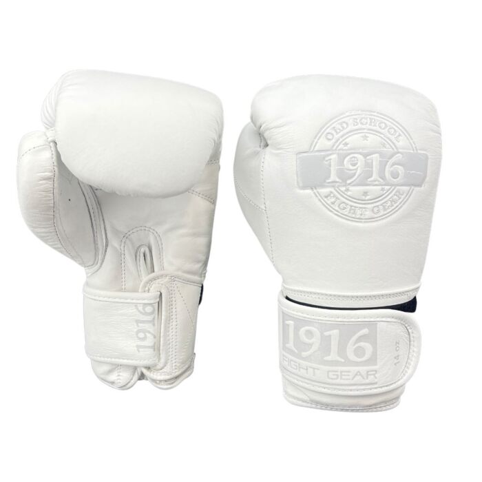 1916 fight gear bokshandschoenen metal wit
