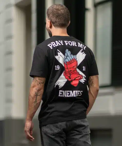 1916 Fight Gear pray for my enemies shirt zwart