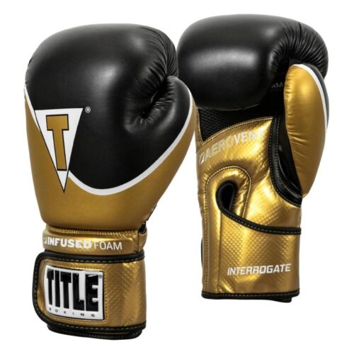 Title boxing bokshandschoenen infused foam goud