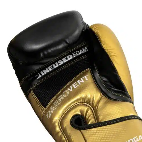 Title boxing bokshandschoenen infused foam goud