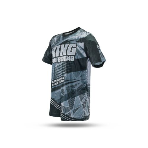 King pro boxing shirt flag 1 grijs/zwart