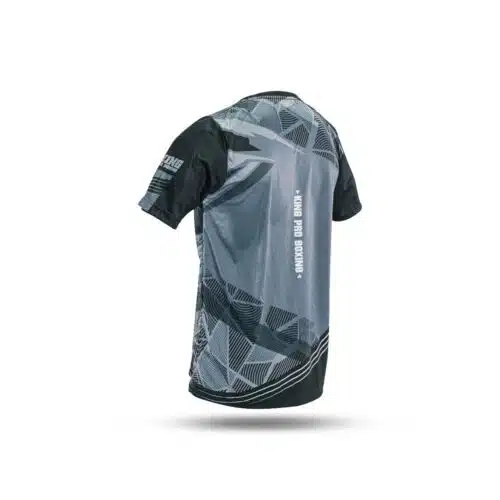 King pro boxing shirt flag 1 grijs/zwart