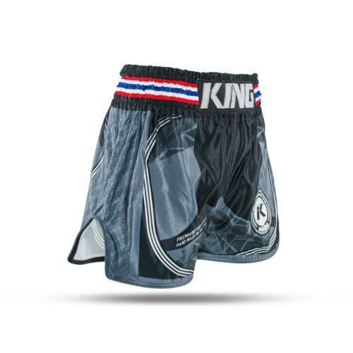 King pro boxing kickboksbroekje flag 1 grijs